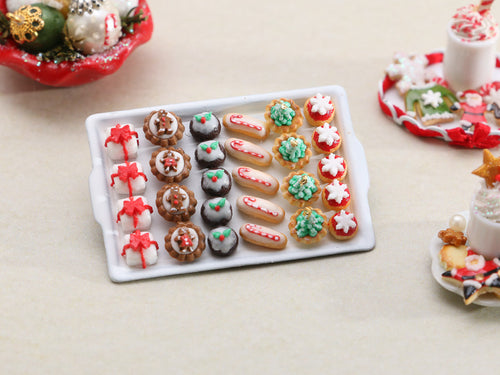 Christmas Selection of French Petits Fours - Handmade Miniature Food
