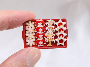 Christmas Selection of Butter Cookies - Handmade Miniature Food