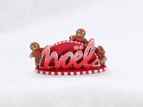 Noel Christmas Decoration - Gingerbread Men - Handmade Miniature Decoration