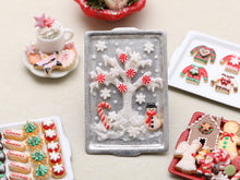 Load image into Gallery viewer, Winter Sugar Christmas Candy Tree on Baking Sheet - 12th Scale Miniature Food