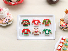 Load image into Gallery viewer, Novelty Christmas Sweater Cookies Display - Handmade Miniature Food