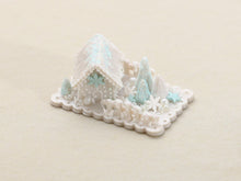 Load image into Gallery viewer, Sugar Frosted House and Garden Winter Display - Handmade Miniature Food