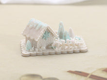 Load image into Gallery viewer, Sugar Frosted House and Garden Winter Display - Handmade Miniature Food