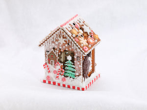 Wooden Christmas Chalet Decorated with Christmas Treats - 12th Scale Miniature