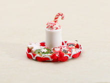 Load image into Gallery viewer, Tray of Christmas Cookies with Cappuccino - Handmade Miniature Food