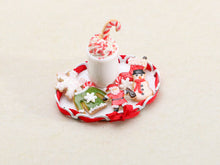 Load image into Gallery viewer, Tray of Christmas Cookies with Cappuccino - Handmade Miniature Food