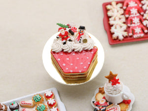 Christmas Cupcake-Shaped Layered French Cookie - Miniature Food