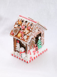 Wooden Christmas Chalet Decorated with Christmas Treats - 12th Scale Miniature