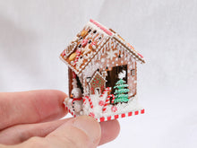 Load image into Gallery viewer, Wooden Christmas Chalet Decorated with Christmas Treats - 12th Scale Miniature