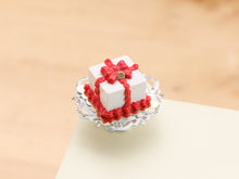 Load image into Gallery viewer, Wrapped Christmas Gift Cake - 12th Scale Dollhouse Miniature Food