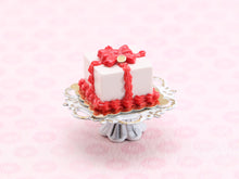Load image into Gallery viewer, Wrapped Christmas Gift Cake - 12th Scale Dollhouse Miniature Food