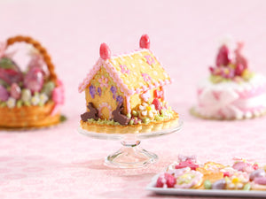 Handmade Miniature "Blossoms" Cookie Easter House - OOAK - Miniature Food in 12th Scale