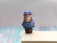 Load image into Gallery viewer, Miniature Decorative Bust of Lady in Blue Shawl and Hat - Dollhouse Miniature