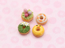 Load image into Gallery viewer, Four Designs of Individual Luxury Easter / Spring Donuts - Miniature Food