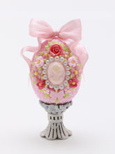 Load image into Gallery viewer, Decorative Cameo Easter Egg in Choice of Four Colours - Handmade Miniature