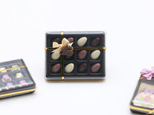 Load image into Gallery viewer, Gift Box of Easter Eggs in Dark, Milk and White Chocolate - Miniature Food