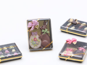 Milk Chocolate Rabbit and Easter Egg Cookie Gift Box - Miniature Food
