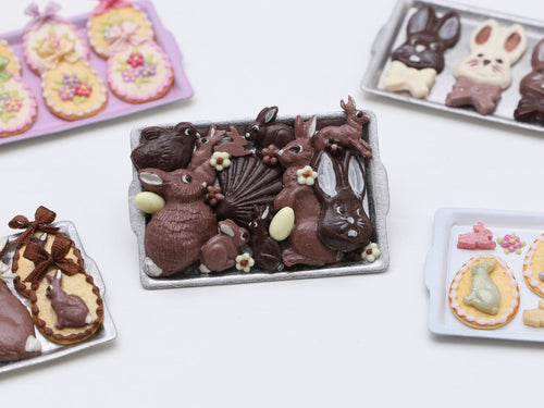 Assorted Easter Chocolates on Tray - Miniature Food