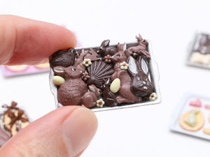 Assorted Easter Chocolates on Tray - Miniature Food