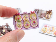 Load image into Gallery viewer, Beautiful Easter egg-Shaped Cookies Decorated with Spring Blossoms - Miniature Food