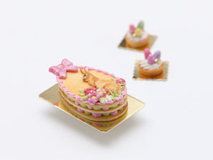 Easter Egg Shaped Millefeuille Sablé Layered Cookie (Pink or Lilac)