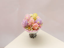 Load image into Gallery viewer, Colourful Easter Eggs Presented in Footed Dish - Handmade Miniature in 12th Scale