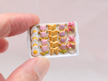 Load image into Gallery viewer, Easter Themed Cookies - Tulips, Bows, Eggs - Handmade Miniature Food