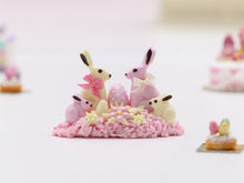 Load image into Gallery viewer, White and Pink Chocolate Rabbit Family - Miniature Food