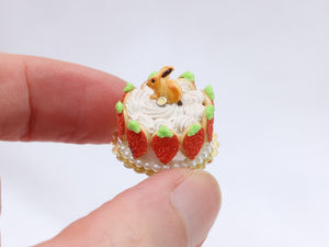 Easter Cream "Carrot" Cookie Cake - Miniature Food in 12th Scale for Dollhouse
