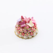 Load image into Gallery viewer, Butterflies on Blossom Easter Cake - Pink - OOAK - Handmade Miniature Food