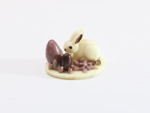 Easter Chocolate Baby Bunny Rabbit, Eggs and Blossom - Individual Pastry