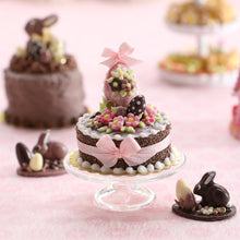 Load image into Gallery viewer, Milk Chocolate Easter Egg and Blossom Cake - OOAK - Handmade Miniatures Cake
