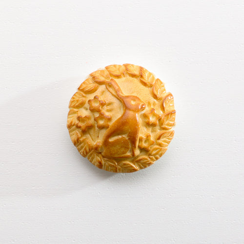 Spring Pie - Large Rabbit and Flowers - OOAK- Handmade Miniature Food