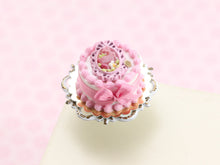 Load image into Gallery viewer, Pink Easter Bunny Cake - Miniature Food in 12th Scale for Dollhouse