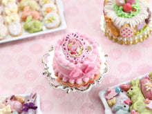 Load image into Gallery viewer, Pink Easter Bunny Cake - Miniature Food in 12th Scale for Dollhouse