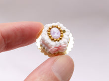 Load image into Gallery viewer, Festive New Year Winter Cameo Cake - 12th Scale Dollhouse Miniature Food