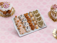 Load image into Gallery viewer, New Year Golden Cookies Display - Handmade Miniature 12th Scale Food