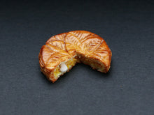 Load image into Gallery viewer, Galette des Rois, Cut with Heart-Shaped Fève - French Epiphany Pastry (O) - 12th Scale Miniature Food
