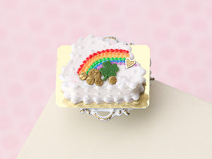 Rainbow Cloud Cake - St Patrick's - Handmade Miniature Food