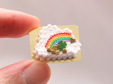Load image into Gallery viewer, Rainbow Cloud Cake - St Patrick&#39;s - Handmade Miniature Food