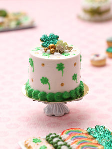 St Patrick's Day Shamrock Cake - Handmade Miniature Food