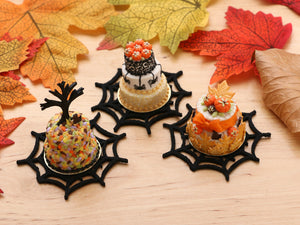 Spiders Web Halloween Display Mat / Doily for Cakes - 12th Scale Miniatures