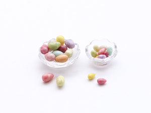 One Dozen (12) Loose Easter Eggs, TWO SIZES For Miniature Scenes & Craft Projects - 12th Scale Decoration for Dollhouse