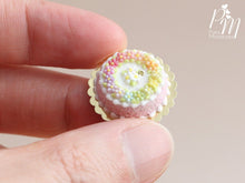 Load image into Gallery viewer, Rainbow Blossoms Cake - Pink - Miniature Food for Dollhouse 12th scale