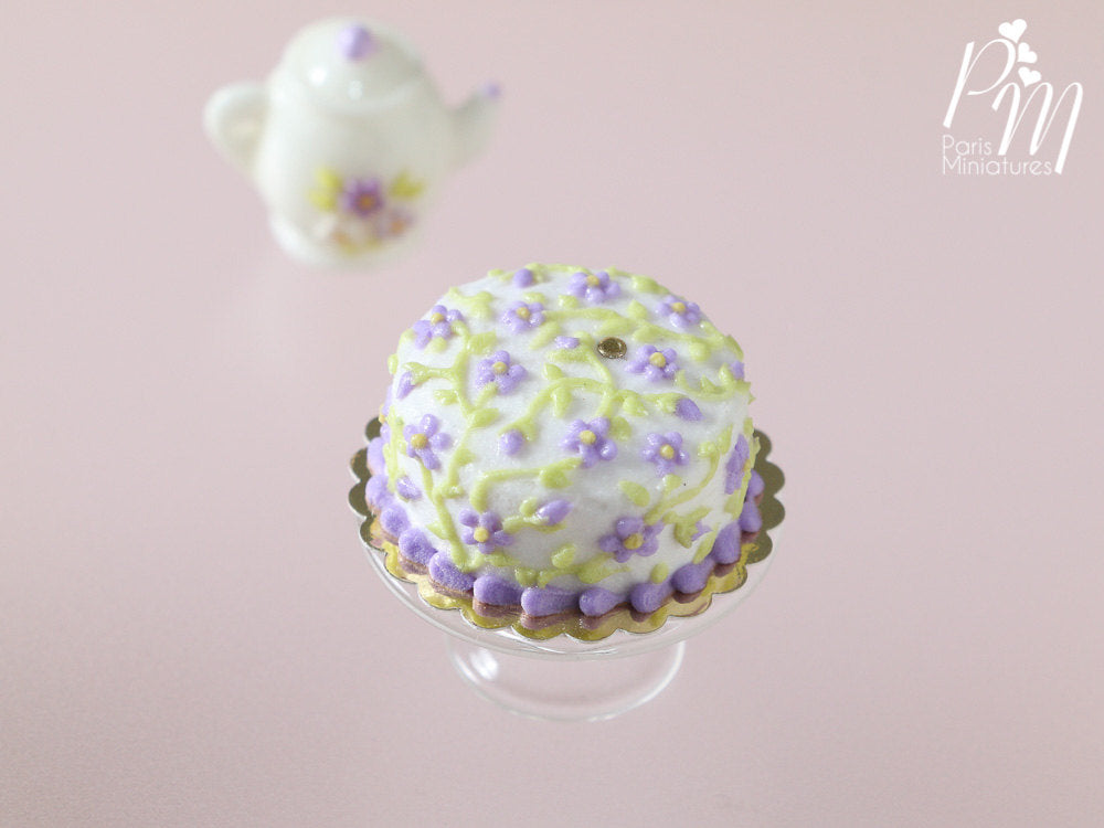 Lilac Blossoms Cake - Miniature Food