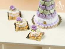 Load image into Gallery viewer, Cream-Filled Sablé with Purple Rose - Miniature Food in 12th scale