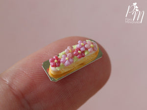 Pink Blossom French Eclair - 12th Scale Miniature Food