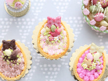Load image into Gallery viewer, Cream Tarte – Egg-Shaped decorated with Easter Eggs, Bunny Candy, Blossoms - Miniature Food