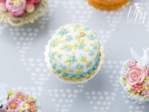 Classic 'Forget-Me-Not' Hand-piped Cake - Miniature Food