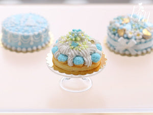 Blue Blossoms Spring St Honoré French Pastry - Miniature Food